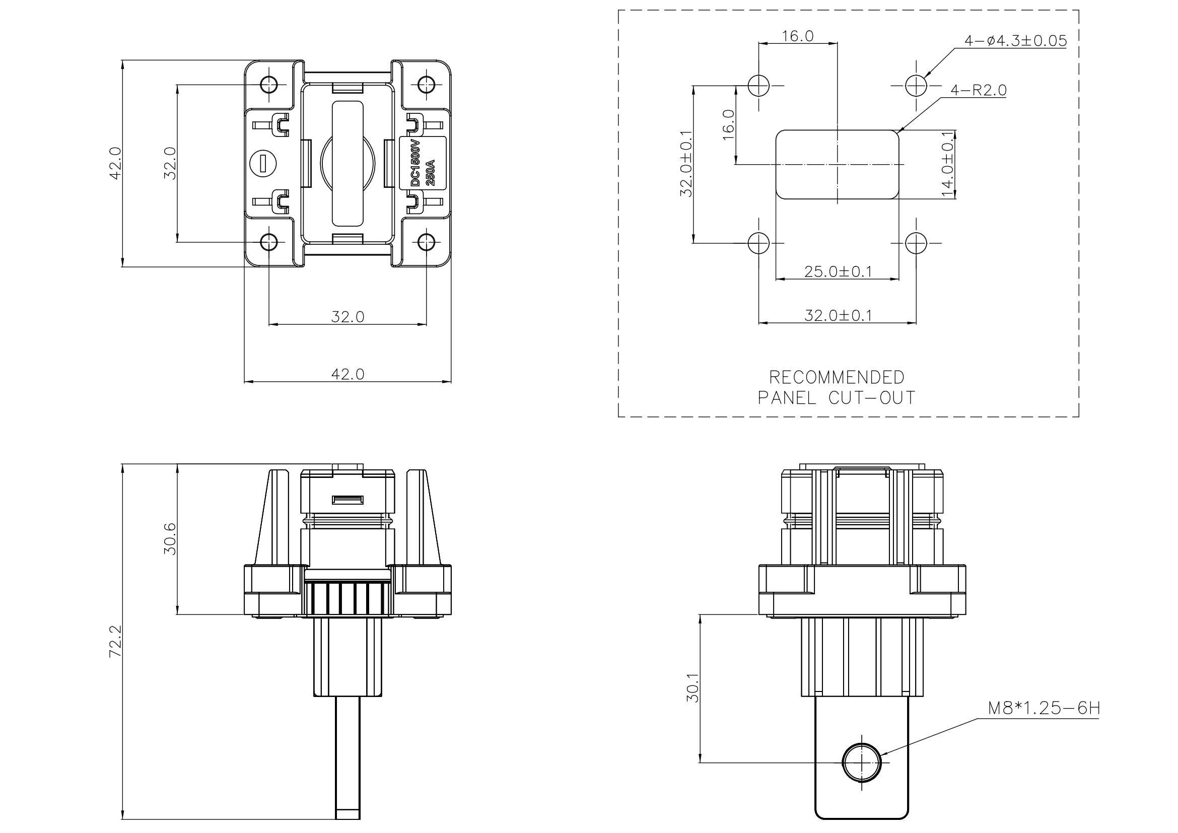 储能连接器ESF-RS250A20BB2Q-速普IP67新能源储能连接器