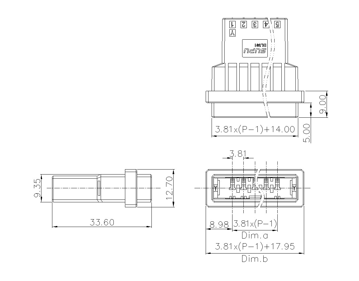 动态接插件连接器DL381H1XXF-BK-0X12(03-10)-速普电子