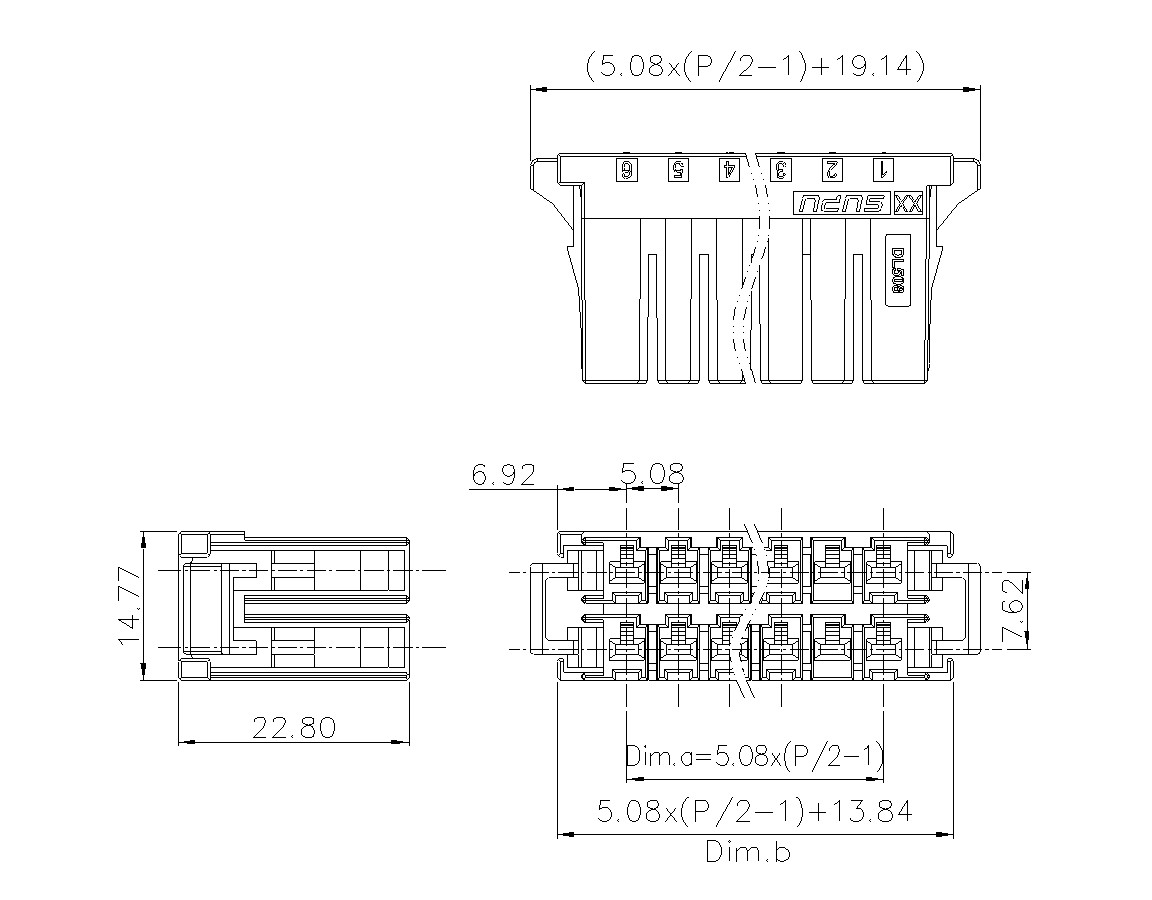 动态接插件连接器DL508H2XXM-BK-XX10(04-20)-速普电子