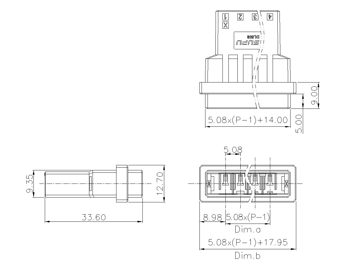 动态接插件连接器DL508H1XXF-BK-0X10(02-04)-速普电子